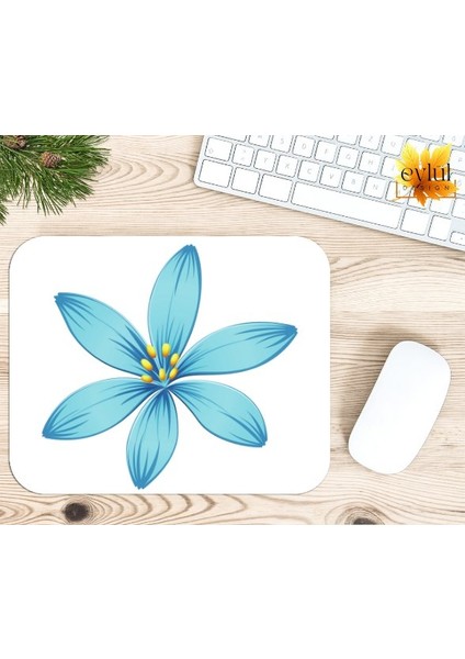 Mor Çiçek Baskılı Temalı Renkli Baskılı Özel Tasarım Dikdörtgen Kaydırmaz Mousepad modelleri