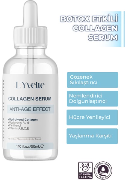 Kolajen Serum Yaşlanma Ve Dolgunlaştırıcı Besleyici Cilt Serumu 30ml