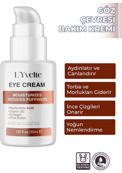 Torbalanma Ve Koyu Halka Karşıtı Nemlendirici Ve Aydınlatıcı Göz Altı Kremi 30 Ml