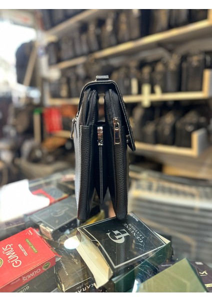 Siyah Sunni Flother Deri Erkek El Omuz Çantası fiyatları