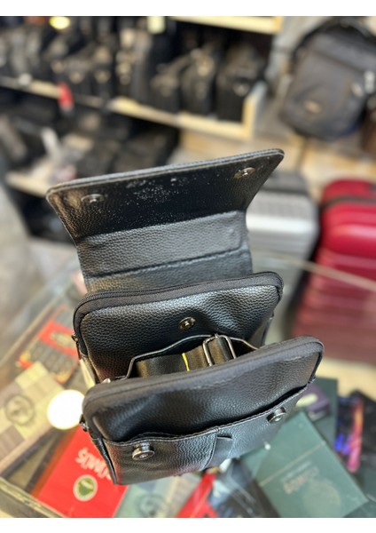 Siyah Sunni Flother Deri Erkek El Omuz Çantası fırsatları