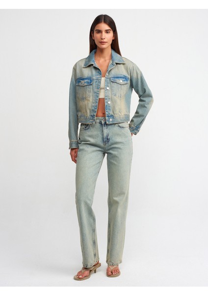 65344 Tint Yıkama Orta Boy Denim Mont-Tint