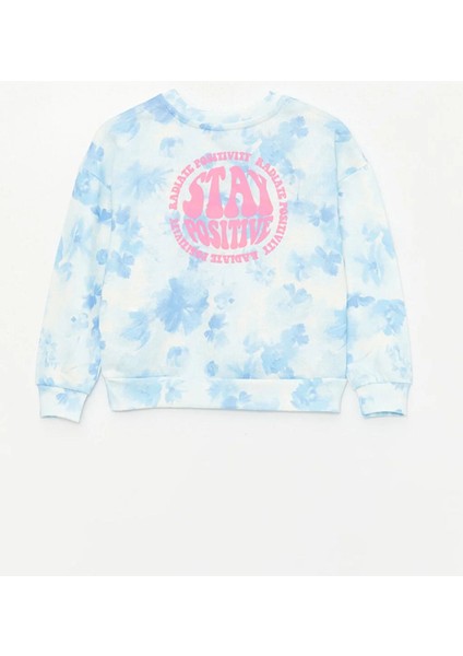 Bisiklet Yaka Desenli Uzun Kollu Kız Çocuk Sweatshirt Ve Eşofman Altı fiyatları