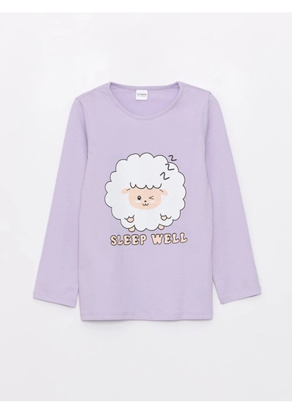 Lcw Kids Bisiklet Yaka Baskılı Uzun Kollu Kız Çocuk Pijama Takımı fiyatları