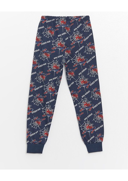 LC Waikiki  Bisiklet Yaka Spiderman Baskılı Uzun Kollu Erkek Çocuk Pijama Takımı