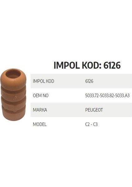 Süspansiyon Takozu Ön Peugeot Citroen C2