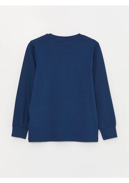 Lcw Kids Bisiklet Yaka Baskılı Uzun Kollu Erkek Çocuk Pijama Takımı modelleri