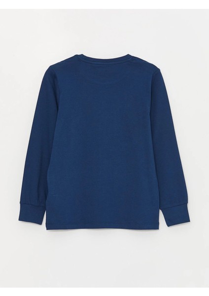 Lcw Kids Bisiklet Yaka Baskılı Uzun Kollu Erkek Çocuk Pijama Takımı modelleri