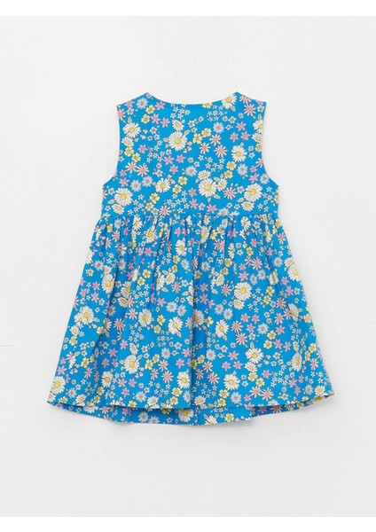 Bisiklet Yaka Desenli Poplin Kız Bebek Elbise fiyatları