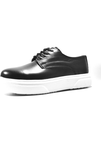 3024 Hakiki Deri Siyah Bağlı Kalın Taban Erkek Casual Ayakkabı Özel Numara 36-40 fiyatları