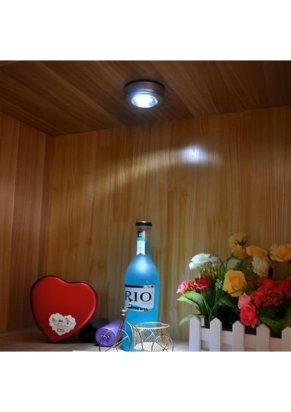 Mbb Eticaret Kablosuz Spot Pilli Dokunmatik LED Lamba 3 Ledli Dolap Lambası