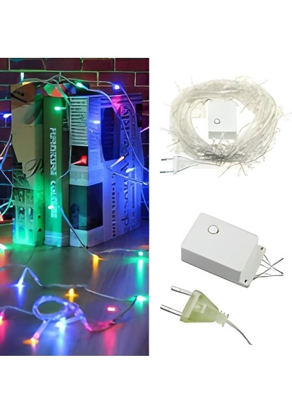 10 Metre 100 Ledli 8 Fonksiyonlu Karışık Renkli Rgb LED Lamba