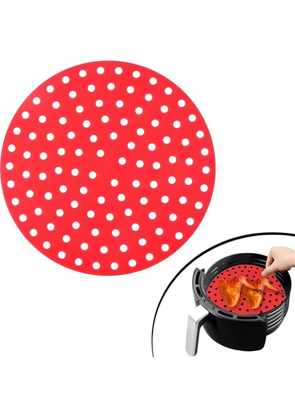 Mbb Eticaret Renkli Isıya Dayanıklı Yıkanılabilir Silikon Fırın ve Airfryer Yuvarlak Model Pişirme Matı Siyah fırsatları