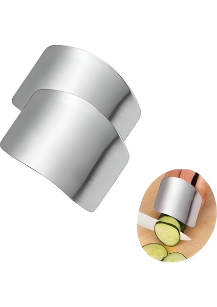 Mbb Eticaret 2li Metal Parmak Koruyucu Hızlı ve Güvenli Kesme Paslanmaz Çelik Koruyucu Aparat