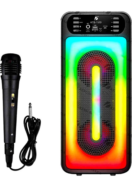KTS-1555 Taşınabilir Büyük Boy Mikrofonlu Bluetooth Hoparlör modelleri