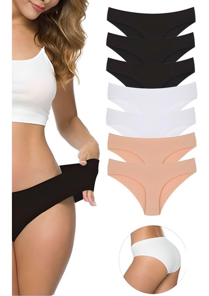 Mbb Eticaret 7 Adet Kadın Dikişsiz Lazer Kesim Esnek Iz Yapmayan Külot