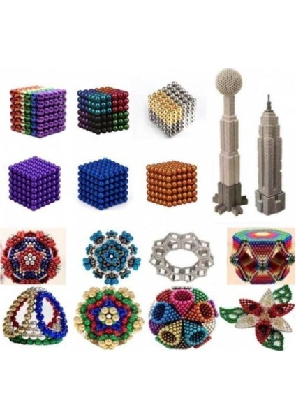 6 Farklı Renkli Sihirli Manyetik Toplar Neodyum Mıknatıs 216 Pcs modelleri