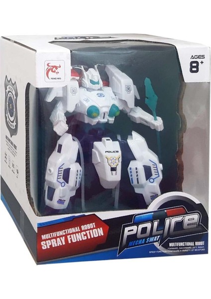Oyuncak Duman Çıkartan Polis Robot FN028J F/f