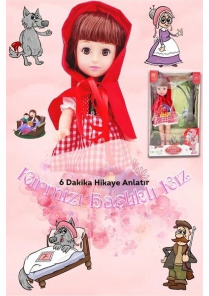 Oyuncak Oyuncak Kırmızı Başlıklı Kız Uyku Arkadaşım Masal Anlatan Oyuncak Bebek