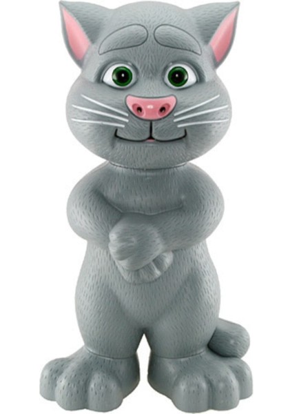 Gri Talking Tom Cat Konuşan Kedi Ses Taklit Eden Oyuncak 00091