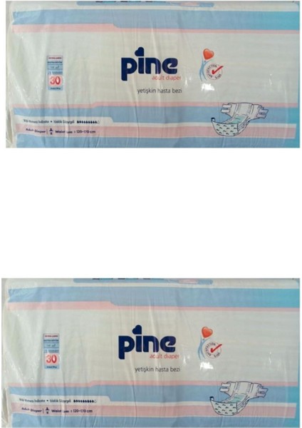 Bel Bantlı Xl 30'lu 2 Paket Hasta Bezi