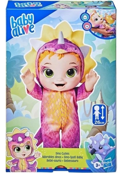 F0933 Baby Alive Dino Cuties Sarışın Bebessauro, Triceratops