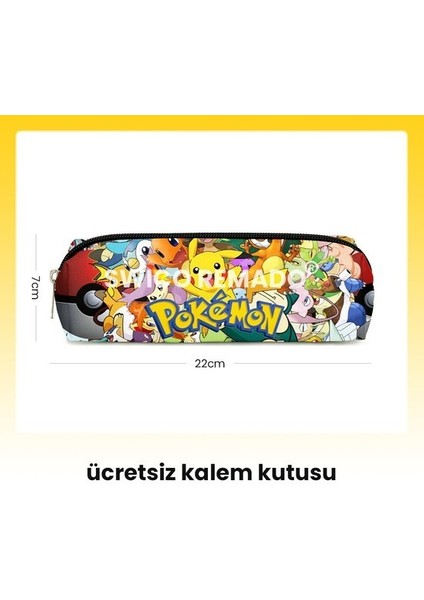 Karikatür Pokemon Kalem Kutulu Ilkokul Çantası - Çok Renkli (Yurt Dışından)