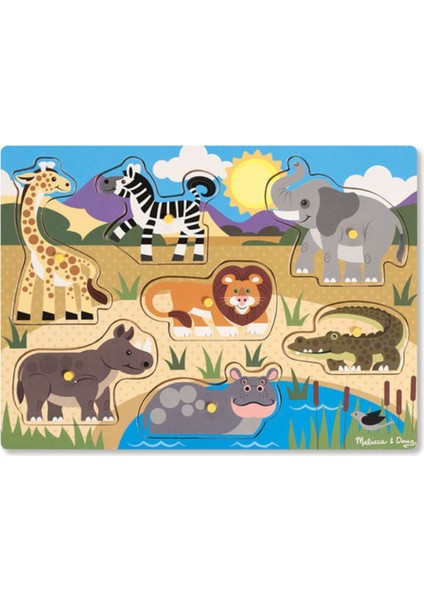 Melissa & Doug Ahşap Tutmalı Yapboz Safari