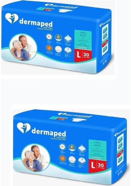 Bel Bantlı L 30'lu 2 Paket Hasta Bezi