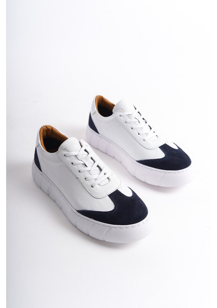 Erkek Deri Spor Ayakkabı & Sneaker Lacivert/beyaz -MBKRY506-LCVB fiyatları
