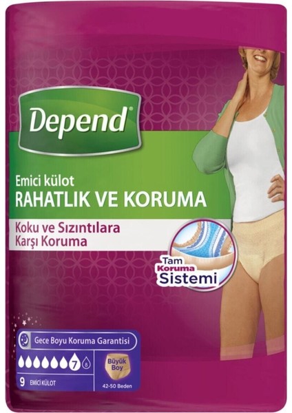 Emici Külot Kadın Büyük 9'lu