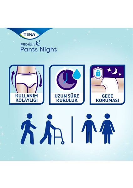 Proskin Pants Night Large Büyük Beden Gece Için Süper Emici Külot 30 Lu Paket - 7322541214795 indirimleri