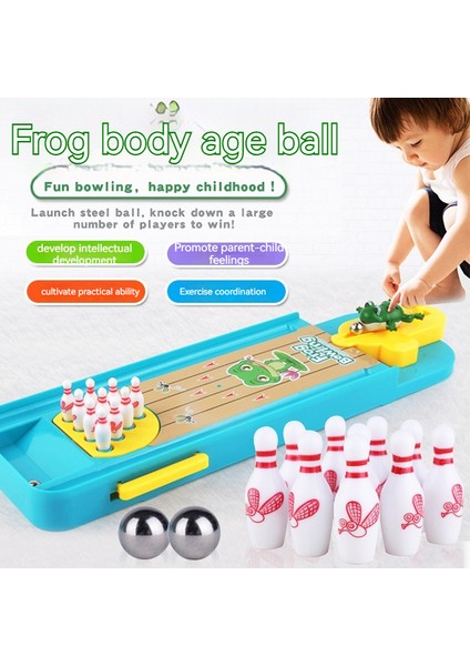 Niuniu Shop Frog Bowling Masaüstü Oyunu Bowling Bullet Lansman Masa Tahtası Oyun Oyuncakları (Yurt Dışından)