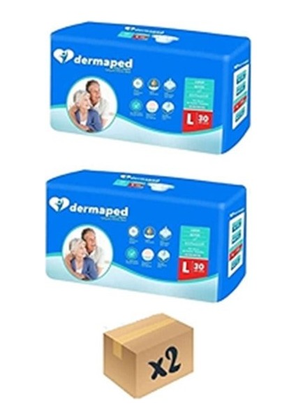 Yetişkin Hasta Bezi Bel Bantlı L Beden 30 Lu 60 Adet X2