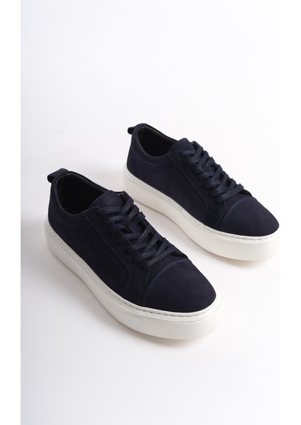 Mbnbkm3-Lcv Erkek Nubuk Deri Lacivert Sneaker & Spor Ayakkabı