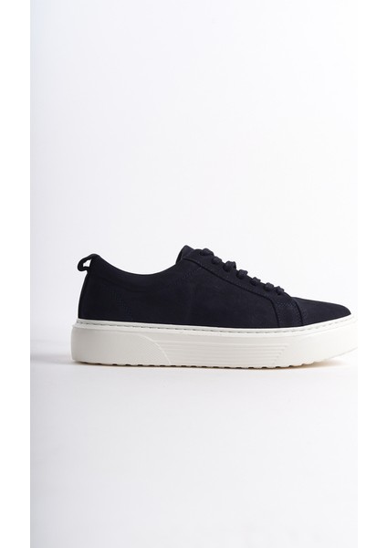 Mbnbkm3-Lcv Erkek Nubuk Deri Lacivert Sneaker & Spor Ayakkabı