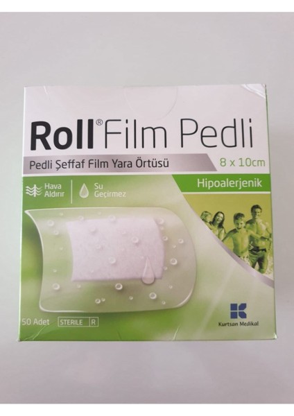 Film Pedli 5x7.2 cm 50LI Steril Pedli Film Yara Örtüsü Su Geçirmez