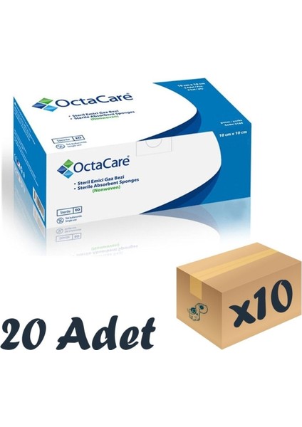 Steril Emici Gaz Bezi 10CM x 10CM 10CM 2'li Steril Paket 10 Adet