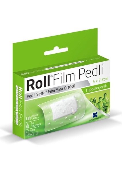 Por 5cm x 7.2cm Yara Pedi 50 Adet + Roll Film Pedli 5cm x 7.2cm Yara Örtüsü Su Geçirmez 50 Ade fırsatları