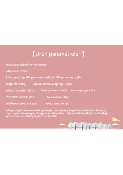 Saplı Parlak Termos Şişe Seti (Yurt Dışından) modelleri