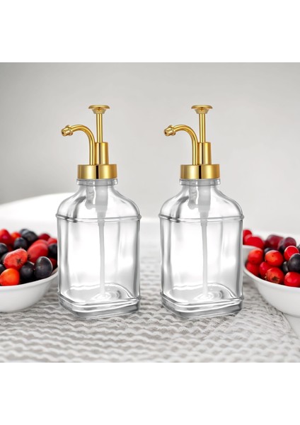 Damla 2 Li Kristal Cam, Yağlık ,kahve Dağıtıcı Dispenser, Sabunluk,losyon Gold 500 ml fiyatları