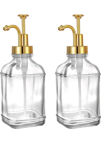 Damla 2 Li Kristal Cam, Yağlık ,kahve Dağıtıcı Dispenser, Sabunluk,losyon Gold 500 ml modelleri