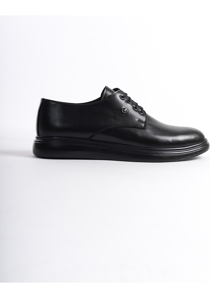 MBRGN86-S Siyah Erkek Cilt Bağcıklı Loafer modelleri
