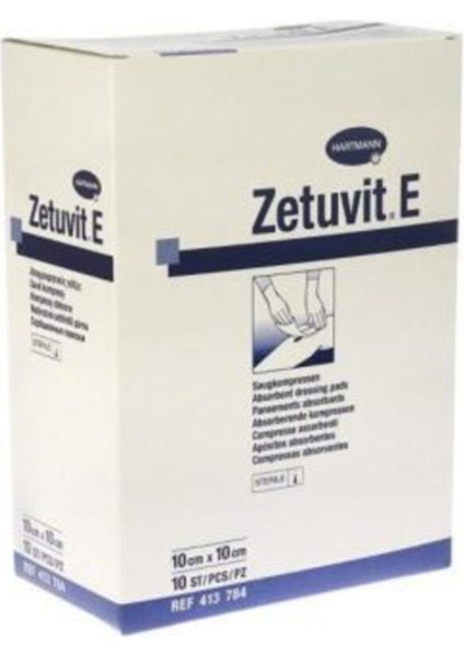 Hartmann 10 Adet Zetuvit E 10X10CM Akıntılı Yaralar Için Emici Yara Örtüsü