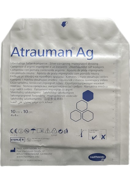 Hartmann Atrauman Ag Gümüşlü Tül Yara Örtüsü 10*10 cm (1 Adet)