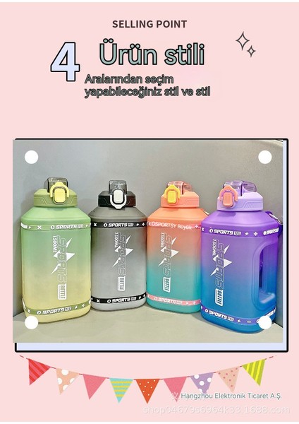 1500ML Büyük Kapasiteli Açık Hava Sporları Pipetli Matara (Yurt Dışından) fırsatları