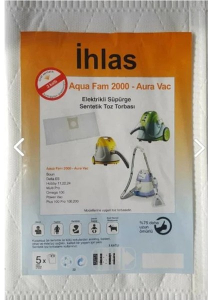 Ihlas Süpürge Bez Toz Torbası 5 li 5 paket fiyatıdır