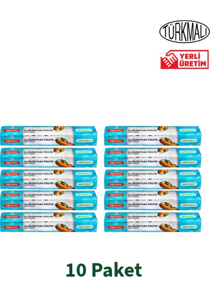 Alüminyum Folyo 15 mt x 10 Paket