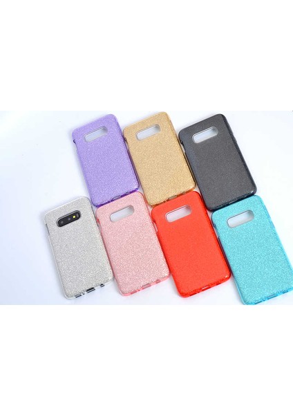 Galaxy S10E Uyumlu Shining Silikon-Gümüş modelleri