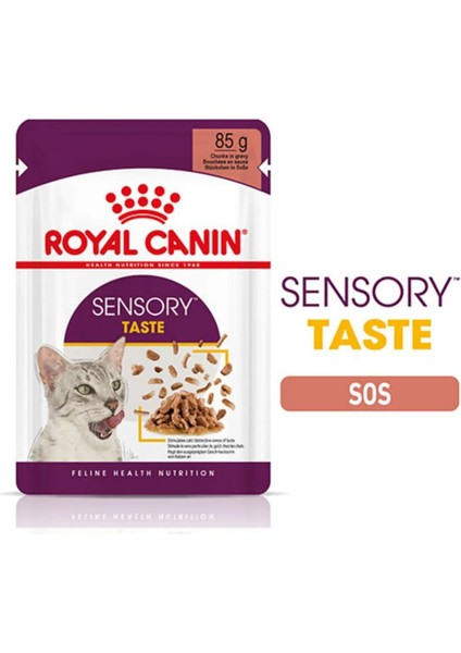 ROyuncakal Canin Sensory Taste In gravy Adult Kedi Konservesi 12X85 gr